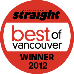 The Urban Puppy Shop Best of Vancouver Award 2012
