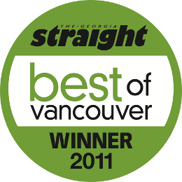 The Urban Puppy Shop Best of Vancouver Award 2011