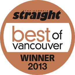 The Urban Puppy Shop Best of Vancouver Award 2013