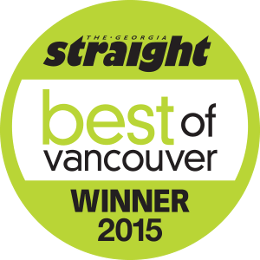 The Urban Puppy Shop Best of Vancouver Award 2015