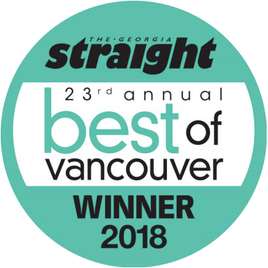 The Urban Puppy Shop Best of Vancouver Award 2018